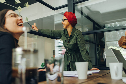 Brainstorming in the office