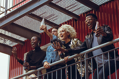 Group of friends having a great time