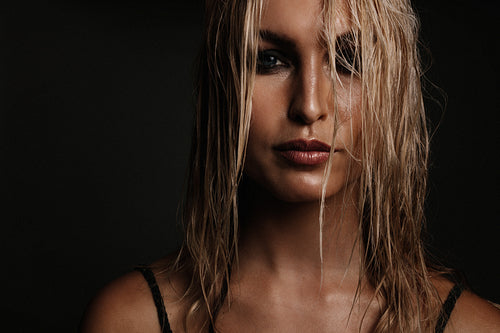 Beautiful young woman with smokey look