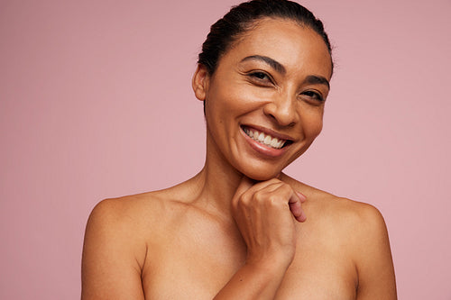 Beautiful woman with healthy skin