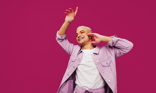 Man dancing to his favourite song