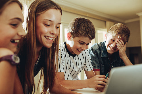 Kids enjoy learning with the help of technology