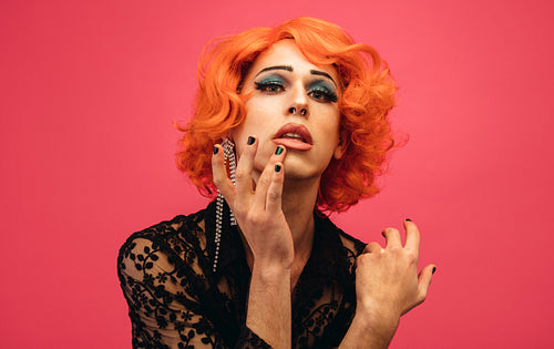 Portrait of drag queen