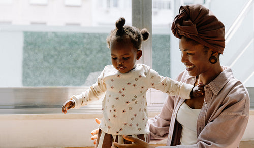 Mother and child enjoying quality time