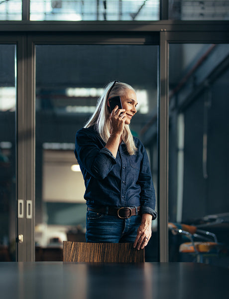 Female entrepreneur making a phone call