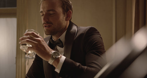 Man having a great time at a party