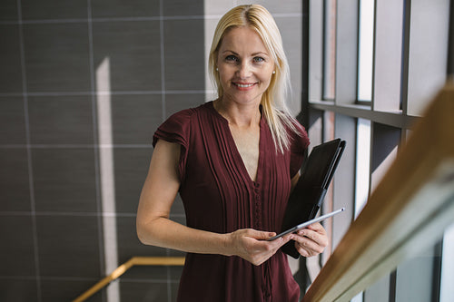 Woman at work in modern office