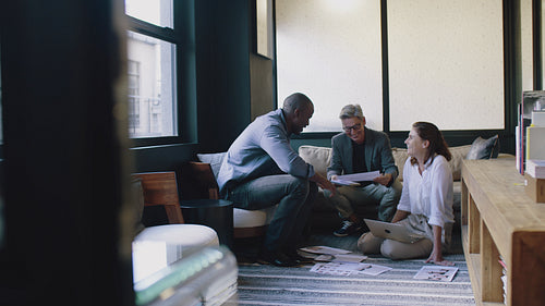 Group of businesspeople having a discussion