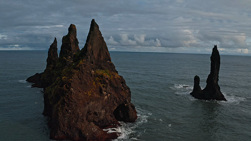 Troll toes rock formation on Reynisfjara beach