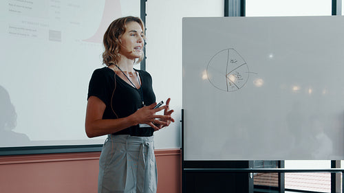 Audience applauding a great speaker at business presentation