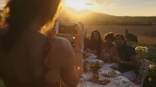 Photographing dinner party