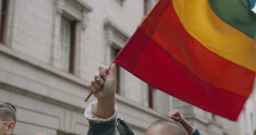 People participate gay pride march