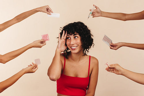 Woman enjoying her right to choose