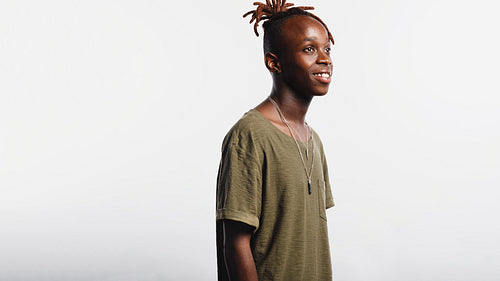 Portrait of african man with dreadlocks