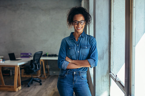 Successful young femlae entrepreneur