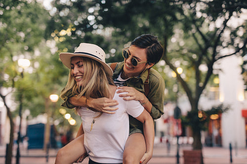 Female friends enjoying themselves outdoors
