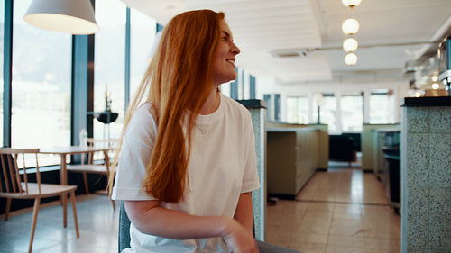 Friends playing chinese whispers game