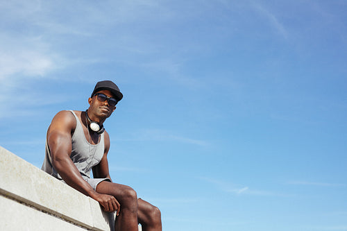 Stylish young african man - Outdoors