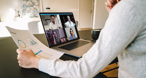 Business team in video conference 