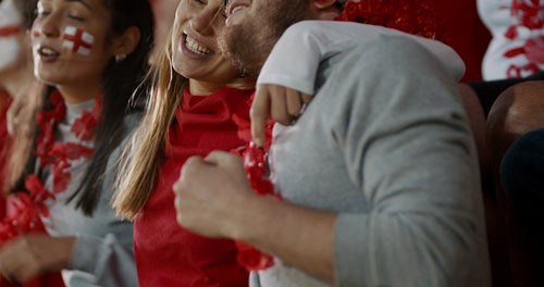 English soccer fans cheering