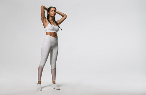 Fit woman doing workout