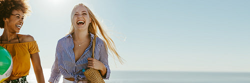 Best friends on a summer vacation