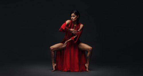 Dancer performing contemporary dance style