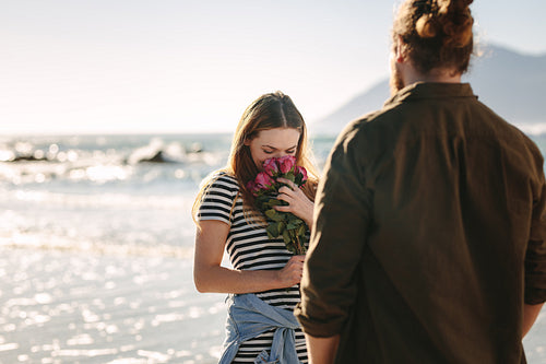 Romantic young couple on date