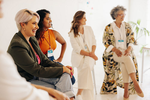 Successful businesswomen having a conference meeting
