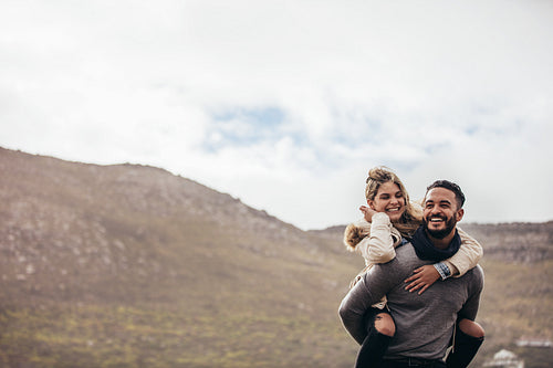 Happy young couple enjoying life