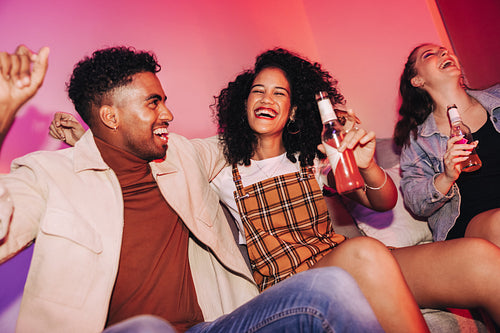 Fun at a vibrant house party