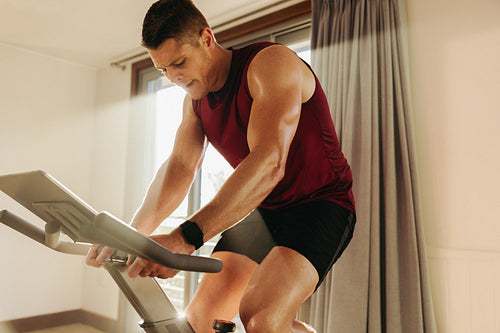 Athlete boosts wellbeing with smart exercise bike