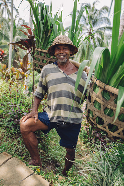Senior farmer standing in his farm