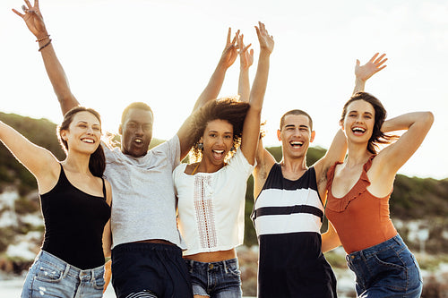 Friends on a weekend getaway