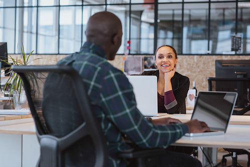 Creative people working in office.