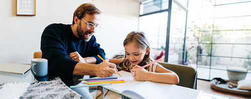 Family art time at home