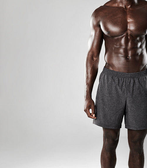 Young african muscular man body