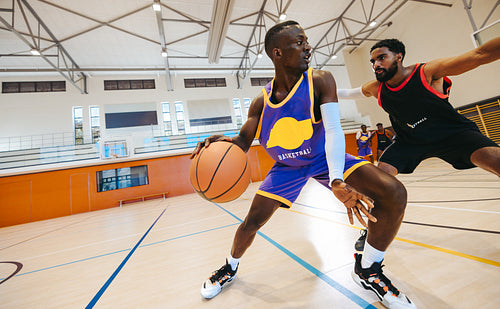 One-on-one: Defensive showdown on an indoor court