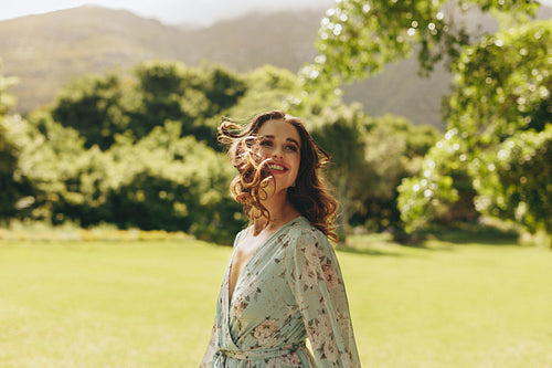 Young woman at the park