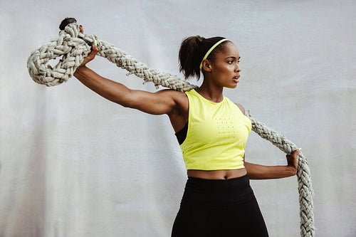 Fitness woman doing cross training workout