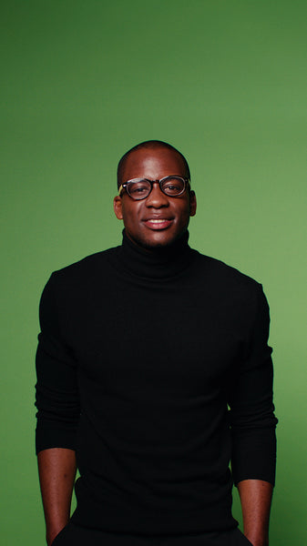 Confident man on green screen background