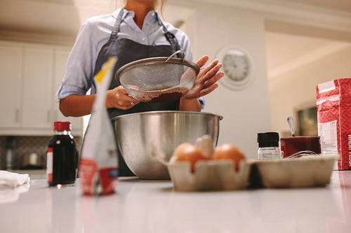Woman baking in the kitchen