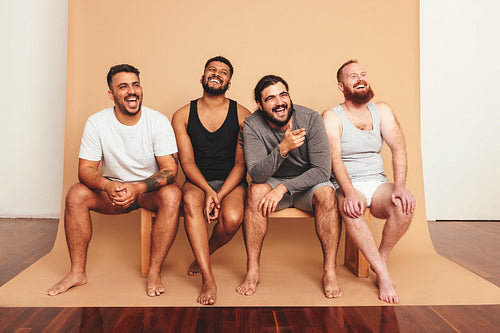 Feeling cheerful in the studio