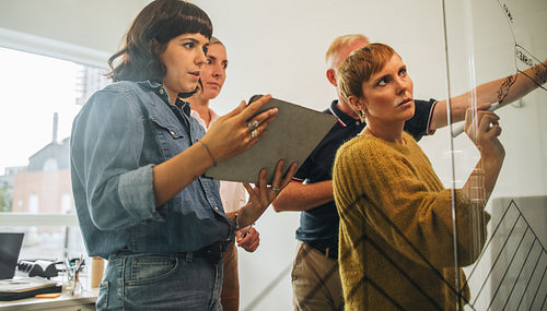 Team planning out new business strategies