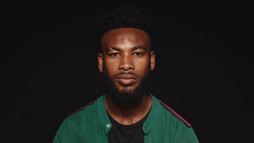 African man with creative hair style