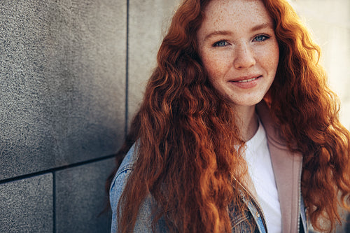 Girl in high school campus