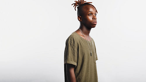 Portrait of african man with dreadlocks