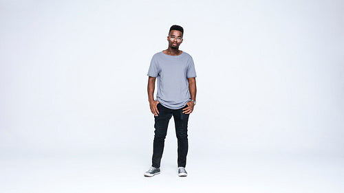 African american man looking at camera