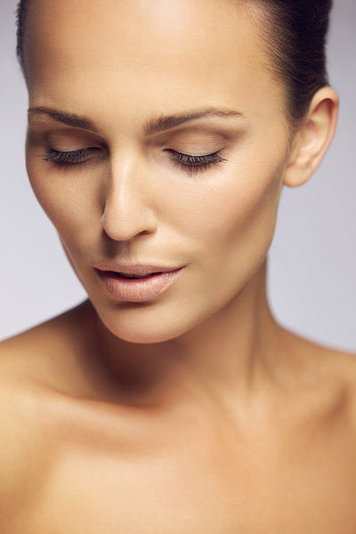 Pretty young woman with perfect skin