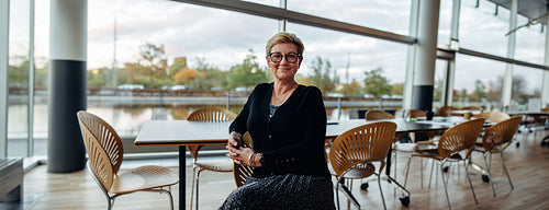 Mature business professional in office